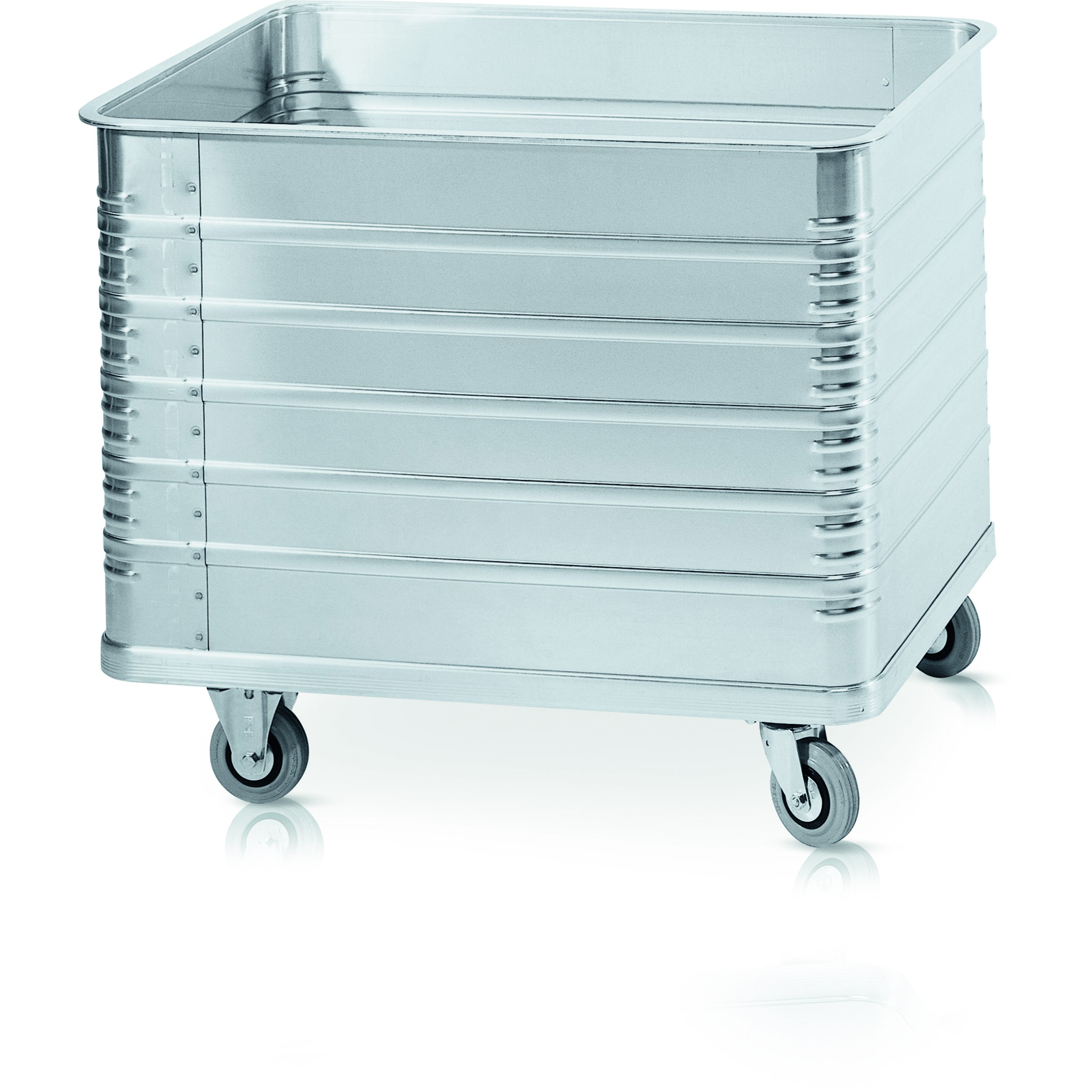 Protected medical transport trolley